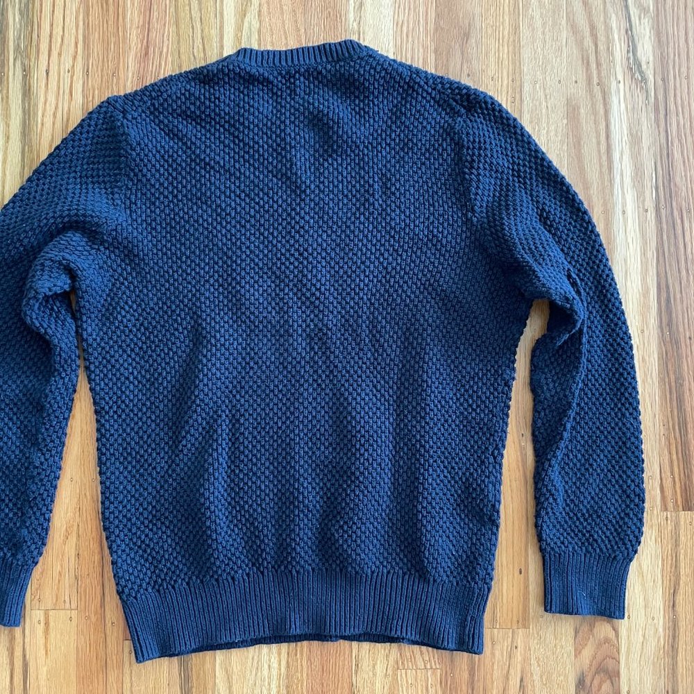 J Crew waffle knit cotton sweater Sz M - Picture 2 of 4